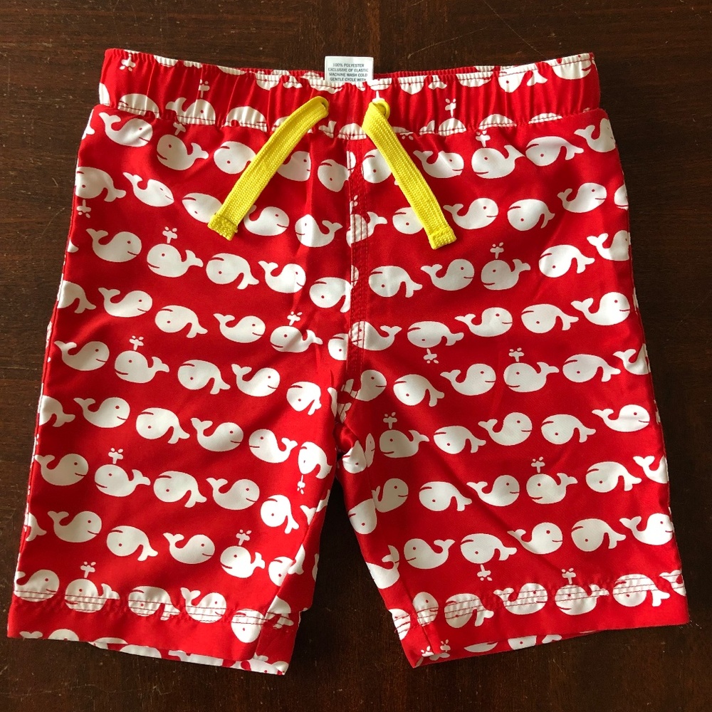 Tucker+Tate White Whale Red Swim Shorts